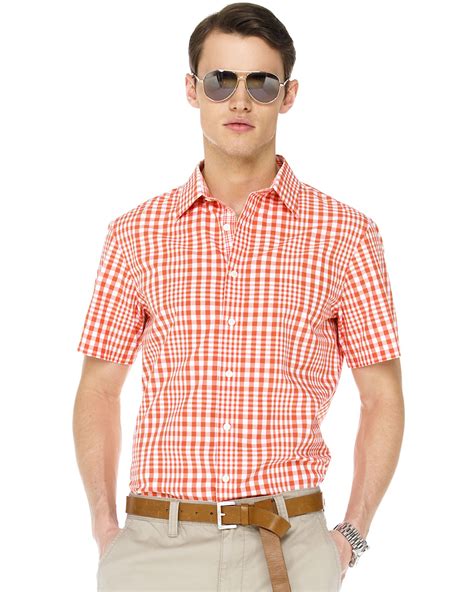 michael kors plaid shirt men red|Men's Red Styles .